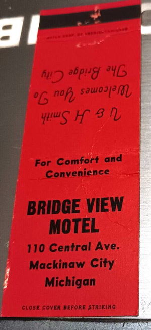 Bridgeview Motel (Bridgeview Diner, Bridge View Motel) - Matchbook (newer photo)